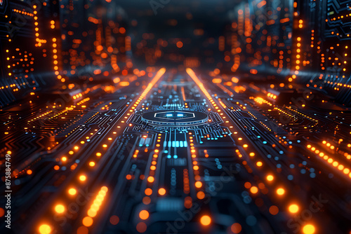 Realistic Machine Learning Architecture Illustration