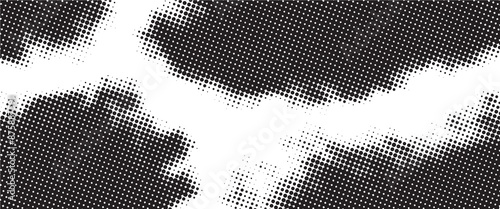 Halftone noise texture. Grunge dirty speckles, spots, dots background. Black and white grit sand grain wallpaper