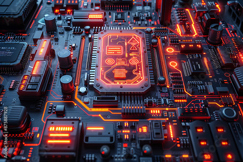 Technical Devices on Technology Background - Customizable