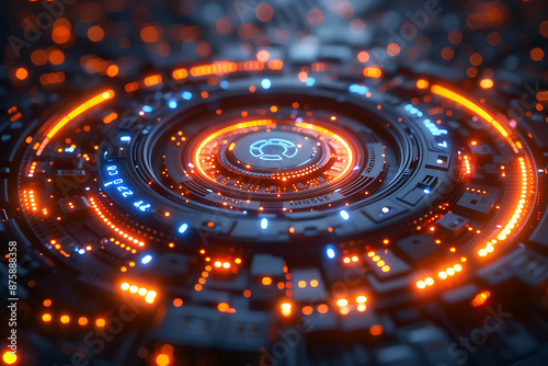 Realistic Tech Illustration with White Background