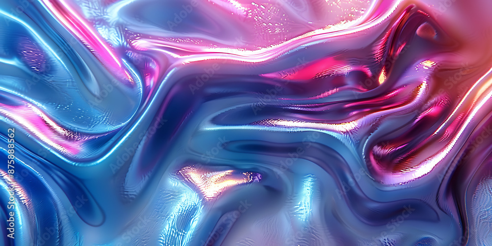 Obraz premium Vibrant AI Canvas: Geometric Shapes & Empty Space