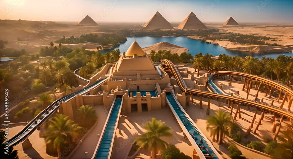 Theme park with the theme of Egypt.