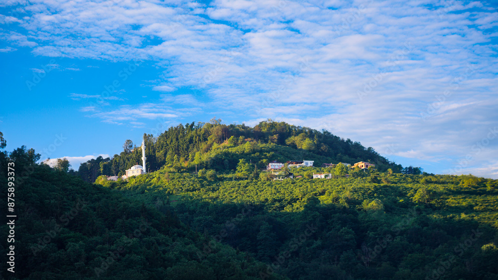 Ayder plateau, local houses and mountains and cloudsand rivers, Black Sea Region, Turkey Ayder plateau, local houses and mountains and cloudsand rivers, Black Sea Region, Turkey