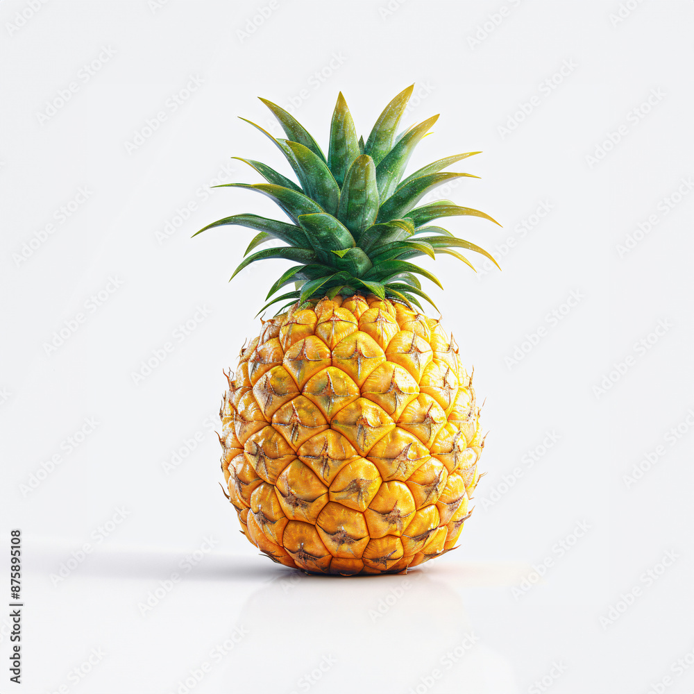 pineapple fruit on white pineapple fruit on white