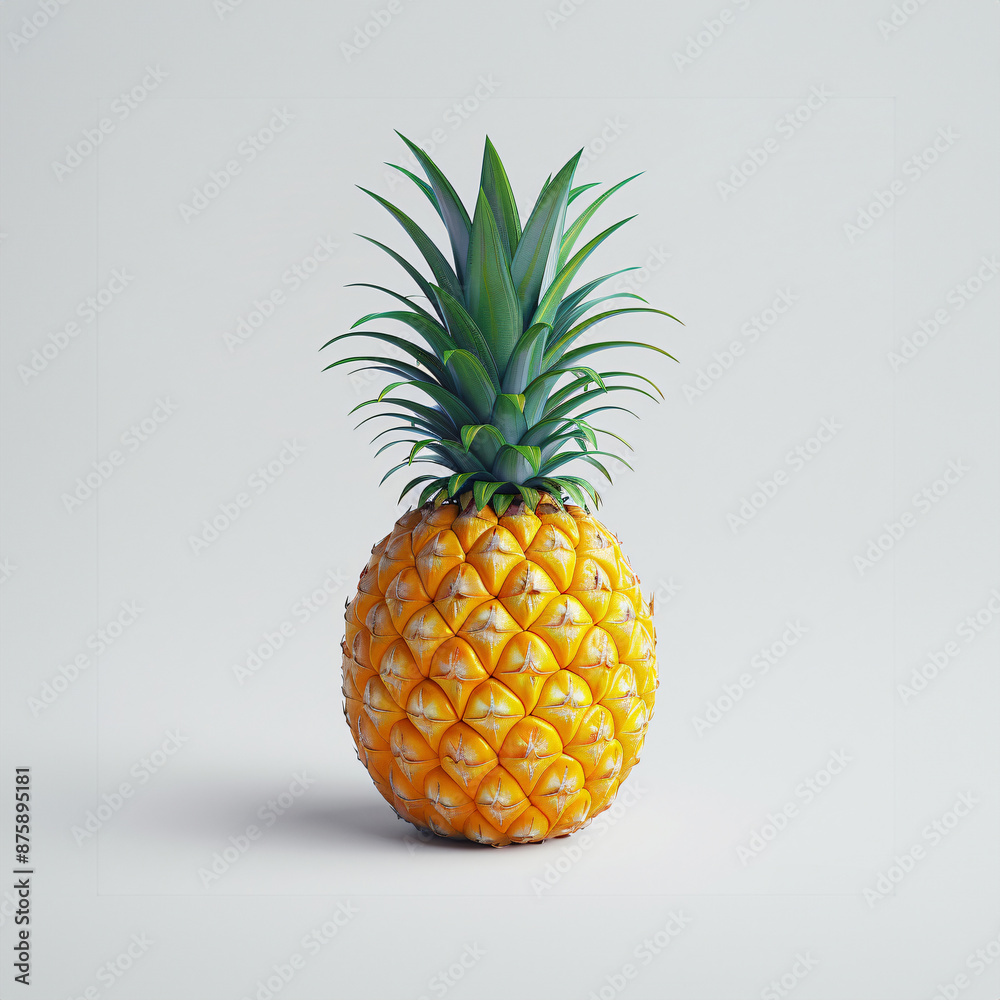 pineapple fruit on white pineapple fruit on white