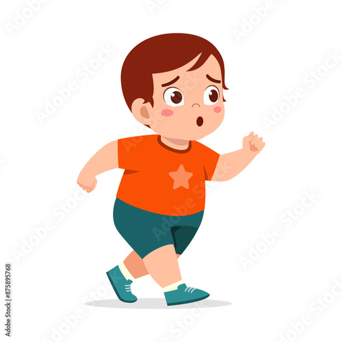 fat little kid do running for weight loss