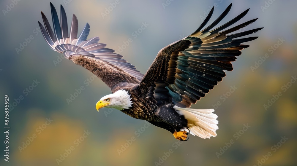 american bald eagle soaring in the sky