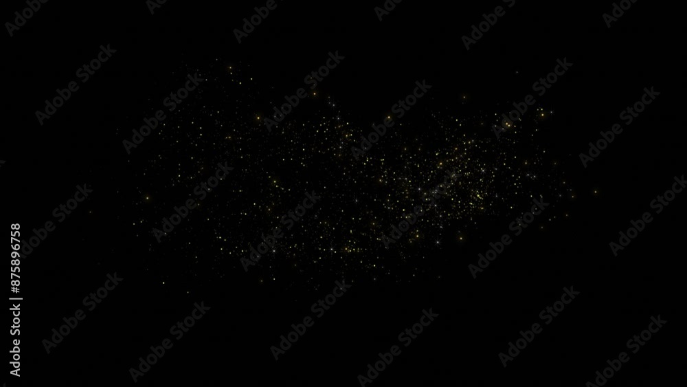 4K luxury sparkling glitter dust trail Golden particles effect Overlay sparkles. festival Christmas, Diwali, Ramadan glitters Bokeh lights glowing Logo title reveal Intro Fireworks animation.