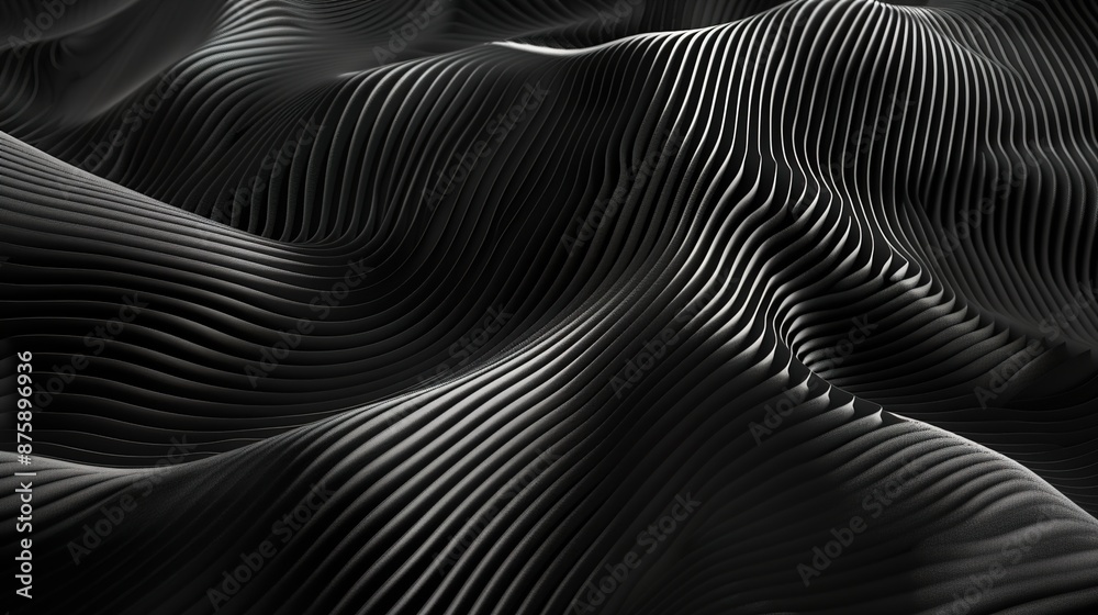 Contemporary Elegance: Black Backdrop with Subtle Linear Patterns