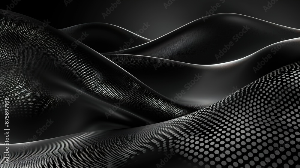 Fototapeta premium Abstract Geometric Lines on Black Background - Modern and Dynamic Intersecting Design for Graphic Projects