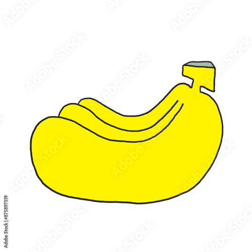 Illustration of a bunch of bananas