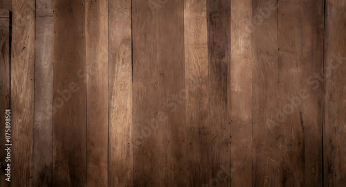 Old grunge dark textured wooden background , The surface of the old brown wood texture. Generative AI.