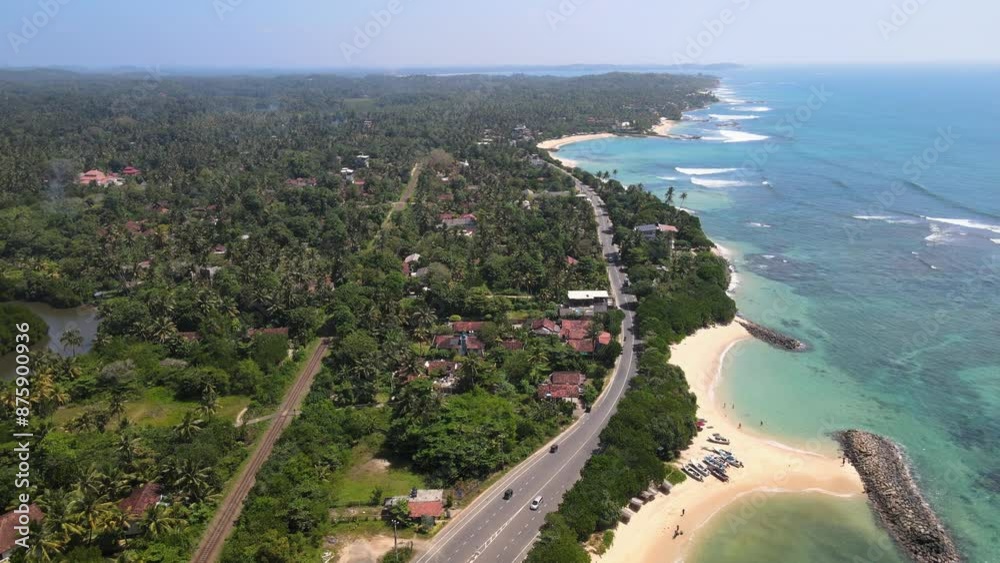 The aerial view of the South Coast of Sri Lanka The aerial view of the South Coast of Sri Lanka