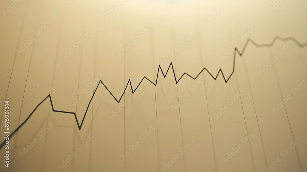Simple, elegant line graph climbing on a neutral background, indicating market growth. Simple, elegant line graph climbing on a neutral background, indicating market growth.