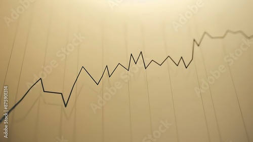 Simple, elegant line graph climbing on a neutral background, indicating market growth.