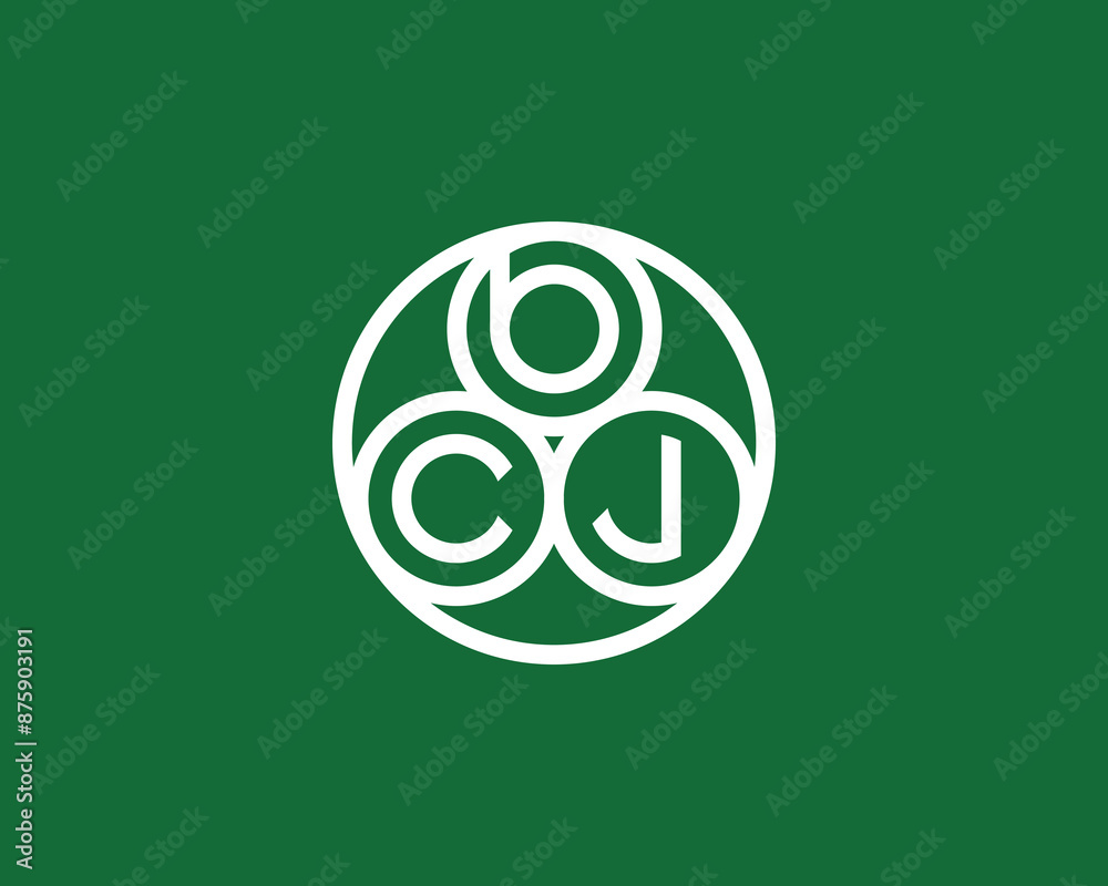 BCJ logo design vector template. BCJ logo design.