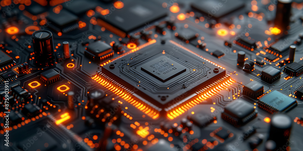 Circuit Board Innovations in Silver Hues Circuit Board Innovations in Silver Hues