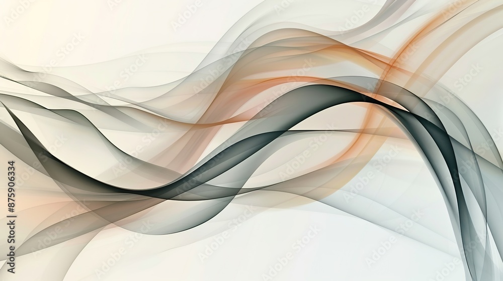 Naklejka premium Serene Abstract Wave Pattern in Subtle Hues for Corporate Presentations