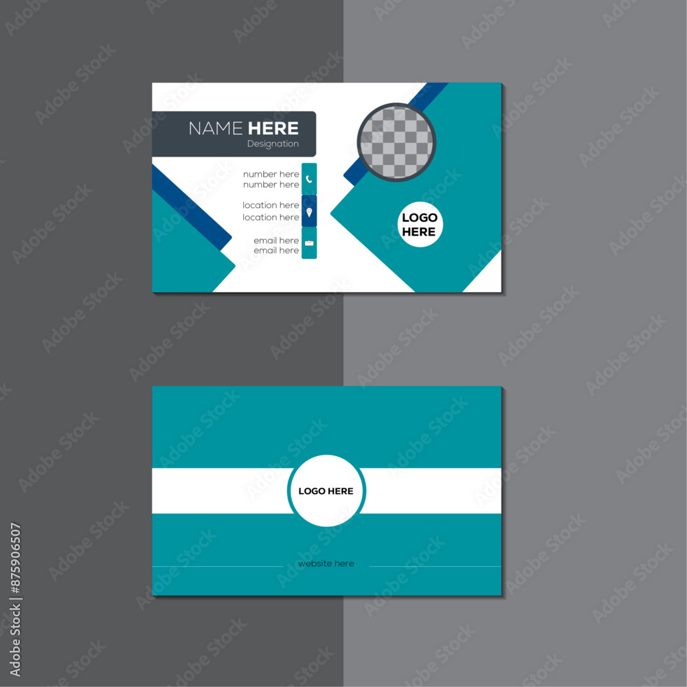 Fototapeta premium modern business card with simple and clean concept