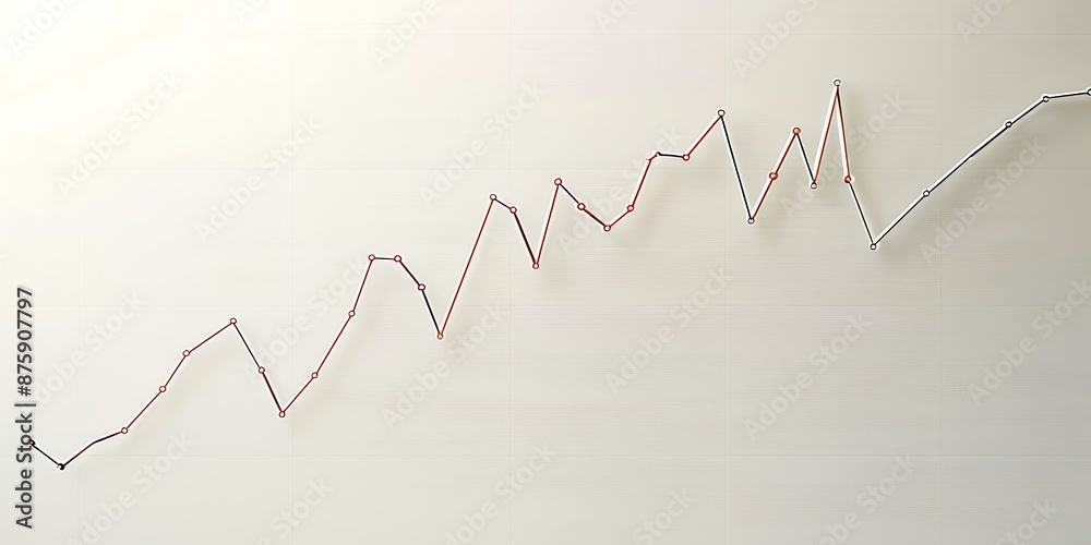 Simple line graph on a clean, light canvas, symbolizing market trends. Simple line graph on a clean, light canvas, symbolizing market trends.