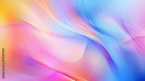 Wallpaper Mural vibrant and abstract background with smooth, flowing curves and a gradient of bright colors in blues, pinks, purples, and yellows Torontodigital.ca
