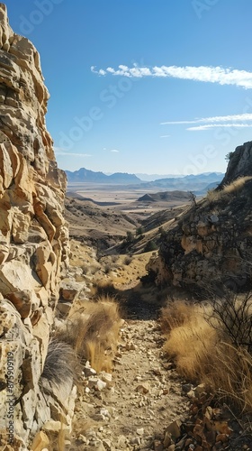 A Rocky Chasm in the Desert