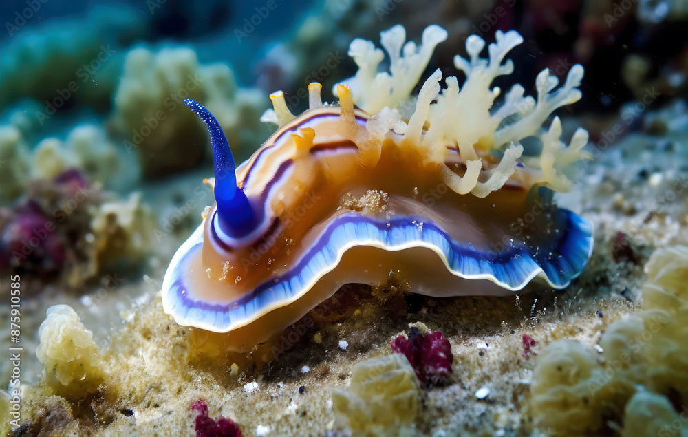 Sea life. Nudibranch is a member of Nudibranchia, a group of soft-bodied, marine gastropod. Generative AI. Sea life. Nudibranch is a member of Nudibranchia, a group of soft-bodied, marine gastropod. Generative AI.