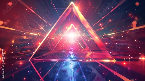 Illuminated Geometric Patterns: Electrically Charged Atmosphere with Copy Space