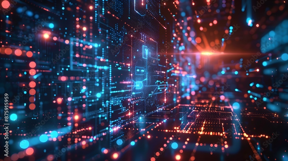 Binary code background image Binary code background image