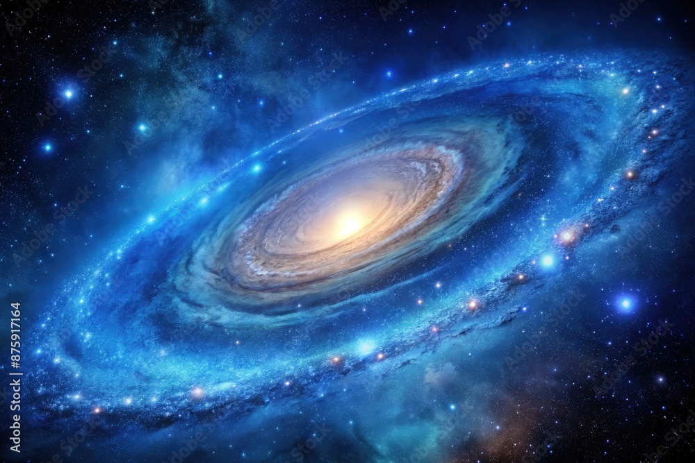 galaxy against the background of the starry sky. Generative AI galaxy against the background of the starry sky. Generative AI