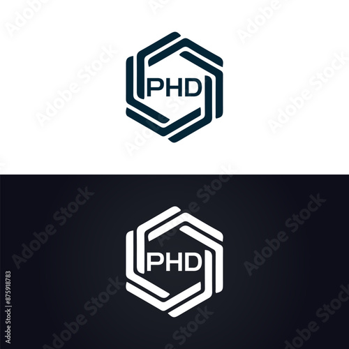 PHD logo. P H D design. White PHD letter. PHD, P H D letter logo design. P H D letter logo design in GOLD, GOLDEN LOGO, THREE, style. letter logo set in one artboard. P H D letter logo vector design.