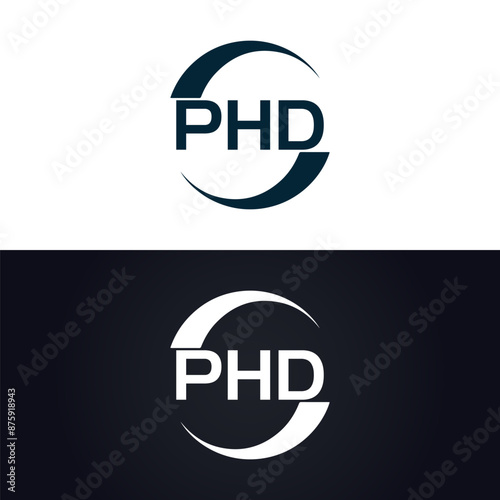 PHD logo. P H D design. White PHD letter. PHD, P H D letter logo design. P H D letter logo design in GOLD, GOLDEN LOGO, THREE, style. letter logo set in one artboard. P H D letter logo vector design.