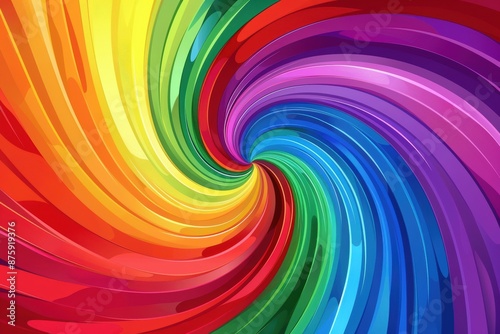 Abstract Rainbow Background Design: Artistic Multi-Color Twirl with Whirling Vortex and Vibrant Chromatic Textures © PetrovMedia