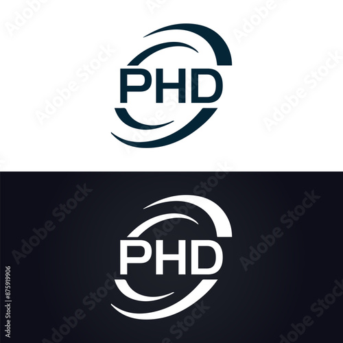 PHD logo. P H D design. White PHD letter. PHD, P H D letter logo design. P H D letter logo design in GOLD, GOLDEN LOGO, THREE, style. letter logo set in one artboard. P H D letter logo vector design.