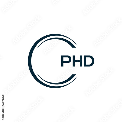 PHD logo. P H D design. White PHD letter. PHD, P H D letter logo design. P H D letter logo design in GOLD, GOLDEN LOGO, THREE, style. letter logo set in one artboard. P H D letter logo vector design.