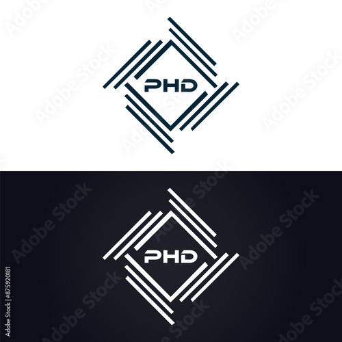 PHD logo. P H D design. White PHD letter. PHD, P H D letter logo design. P H D letter logo design in GOLD, GOLDEN LOGO, THREE, style. letter logo set in one artboard. P H D letter logo vector design.