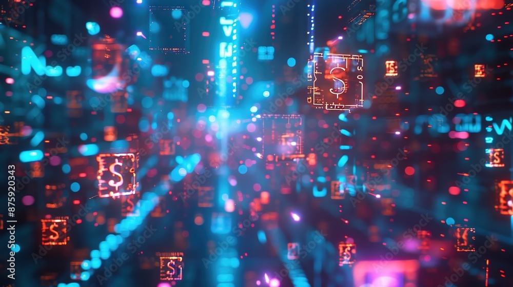 Virtual Money Transfer Symbols - Digitally Rendered Financial Transactions in Cyberspace Virtual Money Transfer Symbols - Digitally Rendered Financial Transactions in Cyberspace
