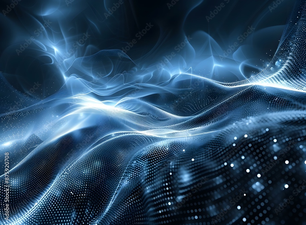 Blue and black digital wave Blue and black digital wave