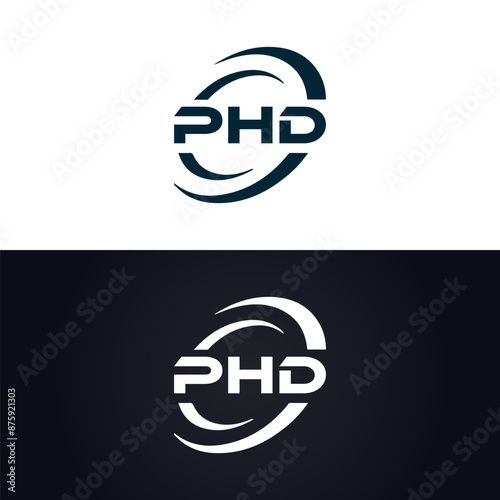 PHD logo. P H D design. White PHD letter. PHD, P H D letter logo design. P H D letter logo design in GOLD, GOLDEN LOGO, THREE, style. letter logo set in one artboard. P H D letter logo vector design.