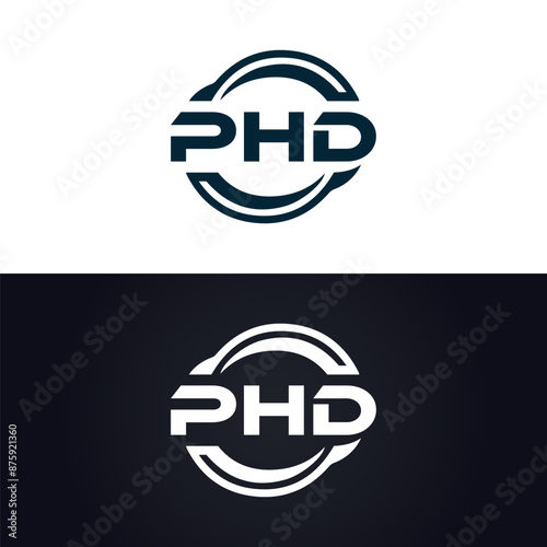 PHD logo. P H D design. White PHD letter. PHD, P H D letter logo design. P H D letter logo design in GOLD, GOLDEN LOGO, THREE, style. letter logo set in one artboard. P H D letter logo vector design.