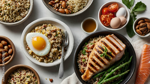 High-protein foods like lean meats, fish, eggs, dairy, legumes, nuts, and seeds provide essential nutrients for muscle repair and growth, aiding in overall health and fitness goals.