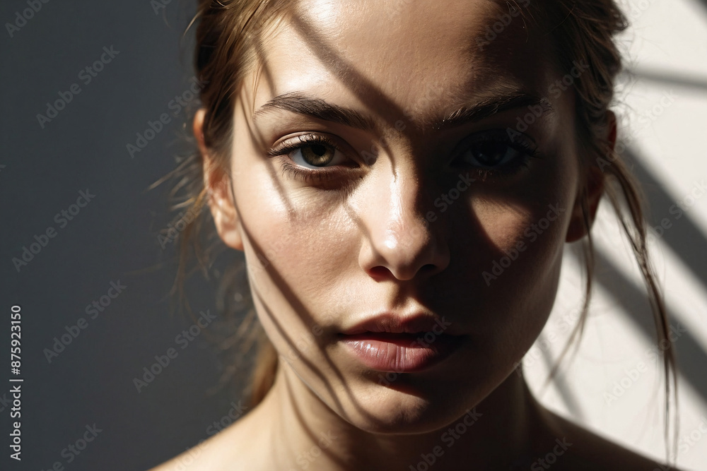 A monochrome, blurred portrait emphasizing light and texture. A monochrome, blurred portrait emphasizing light and texture.