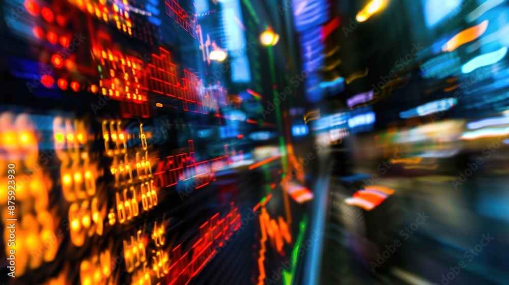 Dynamic Abstract Stock Market Tickers on Multiple Screens Dynamic Abstract Stock Market Tickers on Multiple Screens