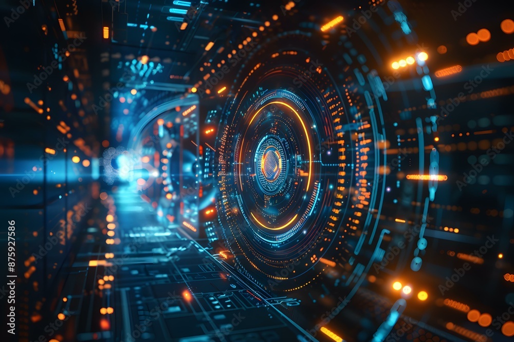 Obraz premium futuristic technology background