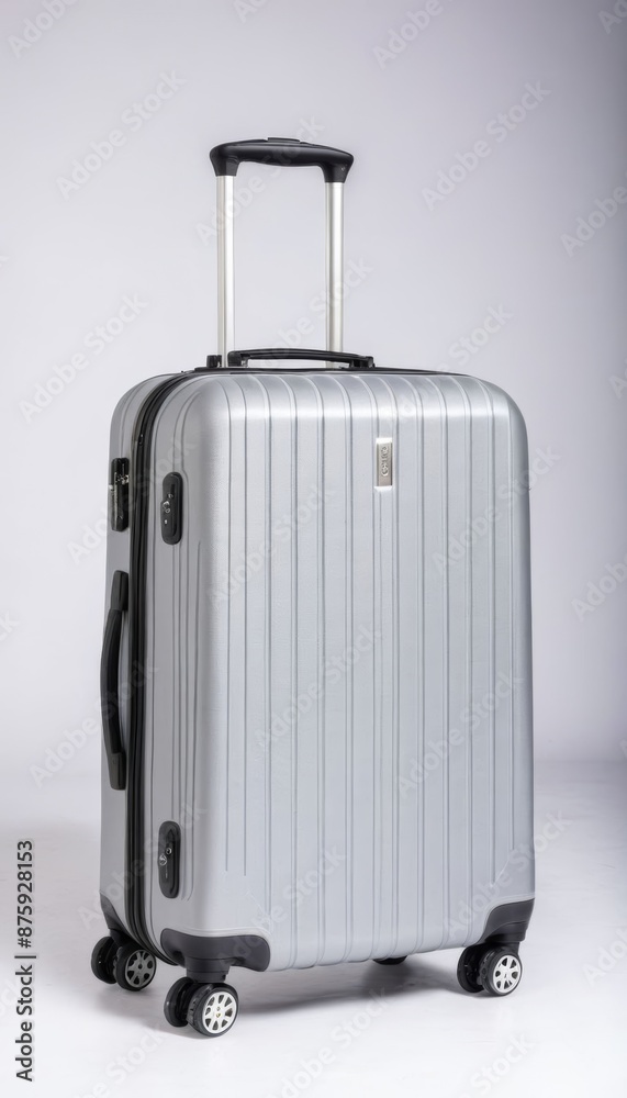 holiday travel lifestyle gray suitcase olated view background quarter journey pursed leisure side white suitcase three front view olated for holiday travel lifestyle gray suitcase olated view background quarter journey pursed leisure side white suitcase three front view olated for