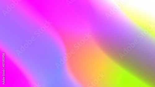 Abstract blue magenta green yellow gradient background with liquid style waves