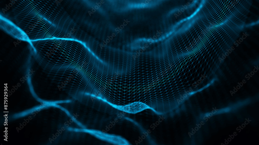 3d particle wave and lights background. cyber or technology background. Abstract technology wave. 3d particle wave and lights background. cyber or technology background. Abstract technology wave.