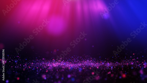 Glitter light colorful particles stage and light shine. Flickering particles with bokeh effect.