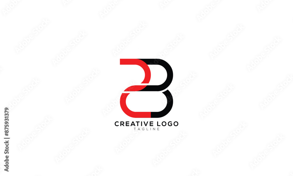 ZB BZ 2B B2 Abstract initial monogram letter alphabet logo design ZB BZ 2B B2 Abstract initial monogram letter alphabet logo design