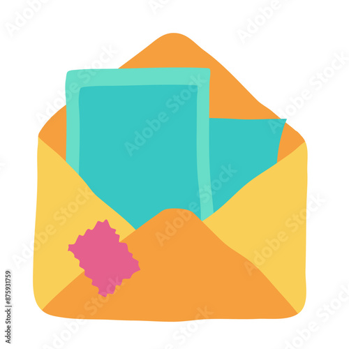 Free Download Envelope Flat Style Icon  vector design and illustration template - GFXLoad